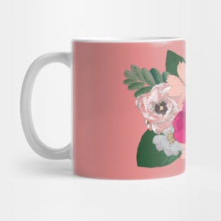 Cross Stitch Floral Cascade Mug